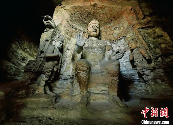 云岡石窟規(guī)模最大的洞窟第3窟。