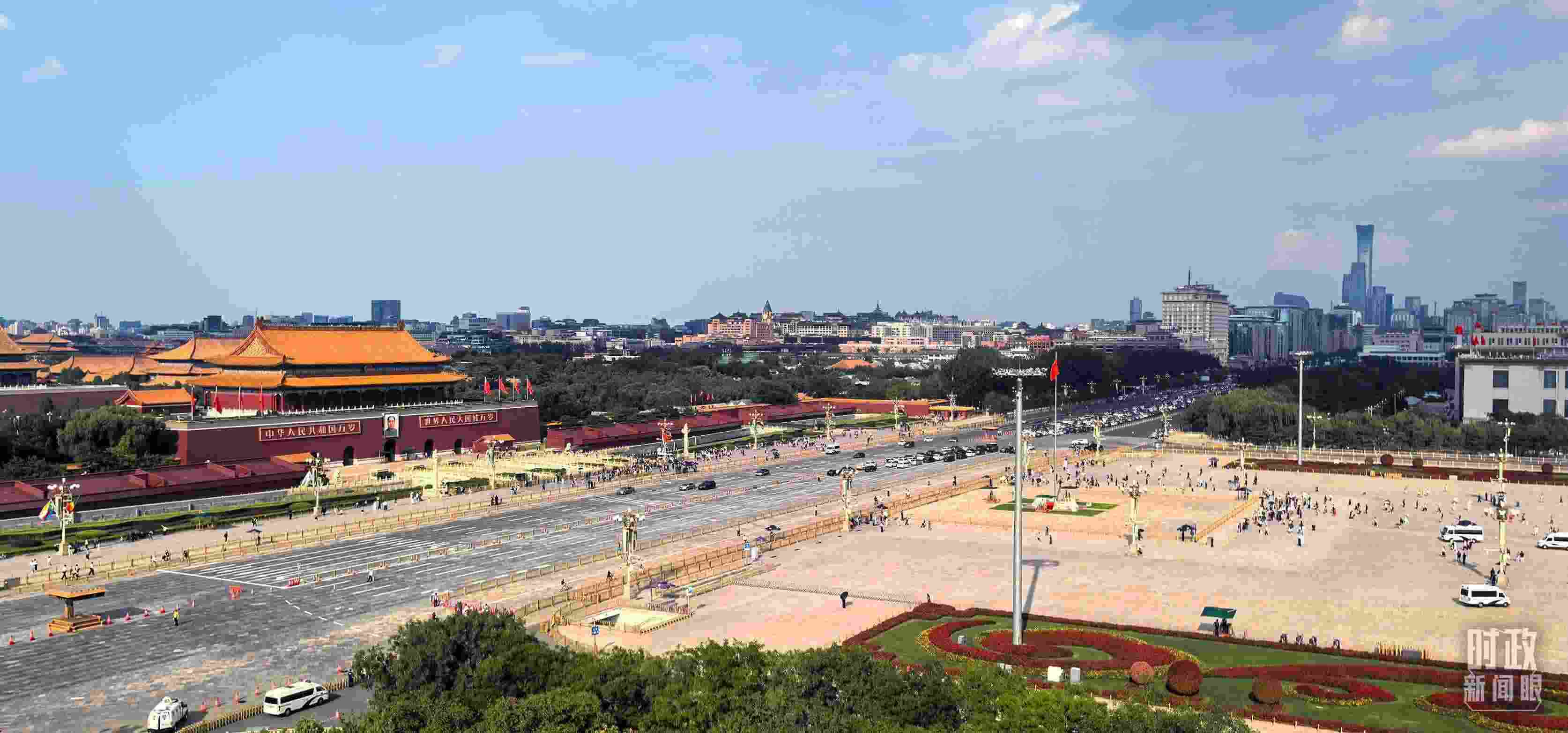 9月6日的天安門廣場。（總臺央視記者王子杭拍攝）