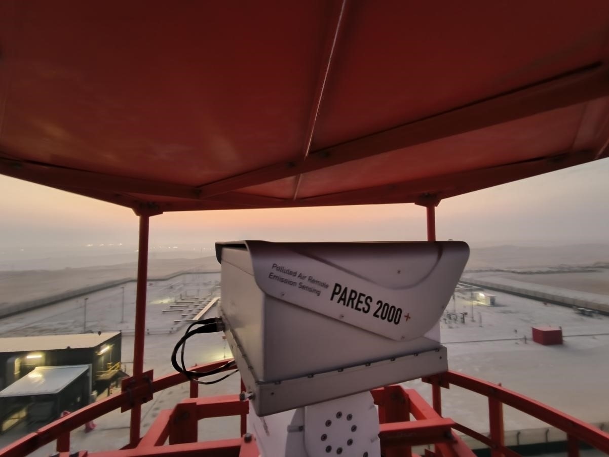 紅外線氣體監(jiān)測及智能預(yù)警系統(tǒng)主設(shè)備。振華石油供圖